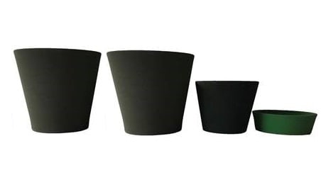 Set 4 Macetas Arena 2 Alto 20x20x18 cm Gris 1 Mediano 15x15x13cm Negro 1 Suculenta 16x15x5 cm Verde7