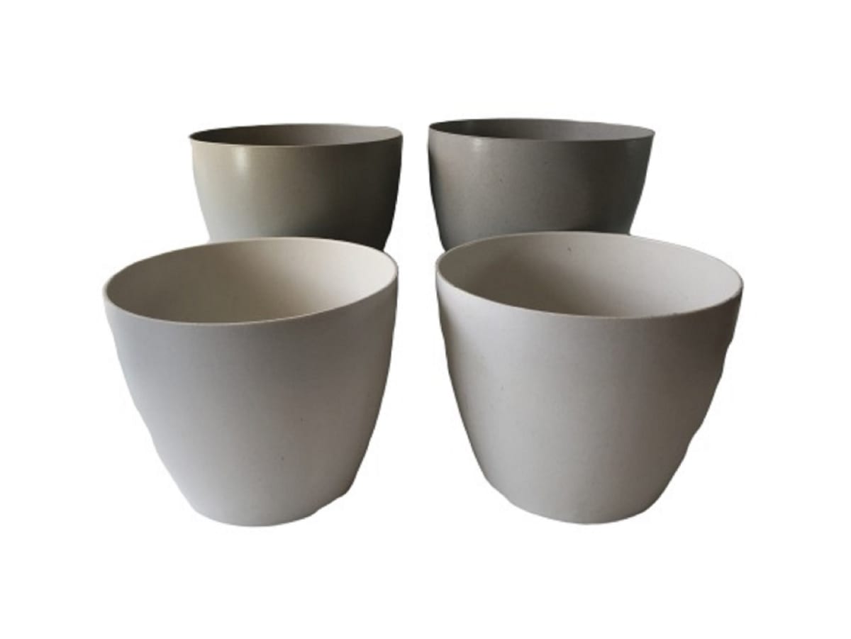 Set 4 Maceteros Bios Actual 2 Gris, 2 Blanco 24x24x18 cm1