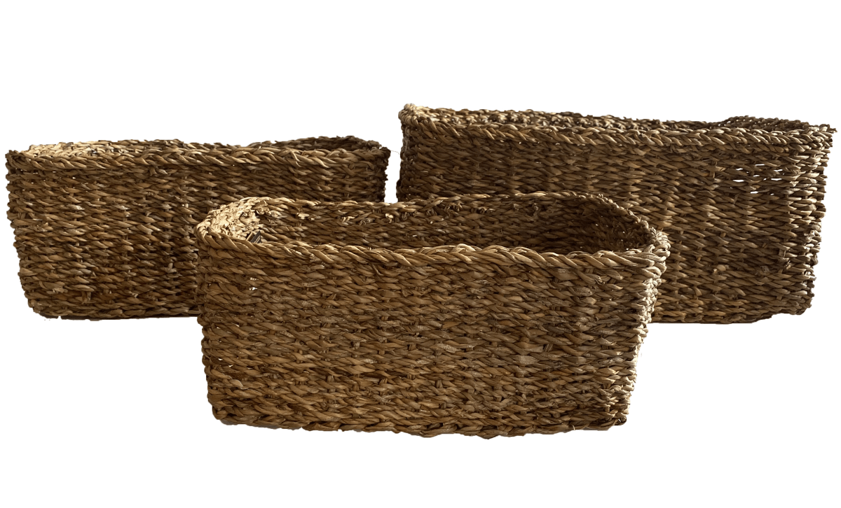 Set 3 Cestos Rect Ganjes S 30x20x14 cm M 34x25x16cm y L40x30x18cm1