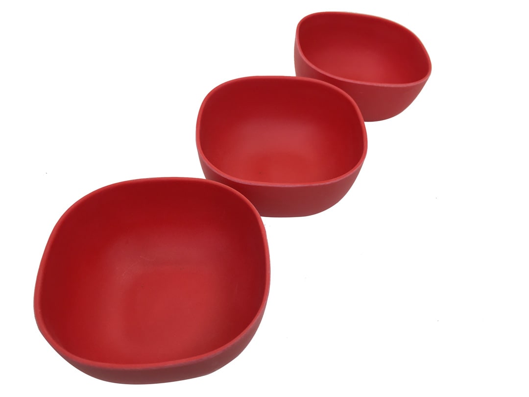 Snack Con 3 Divisiones Rojo3