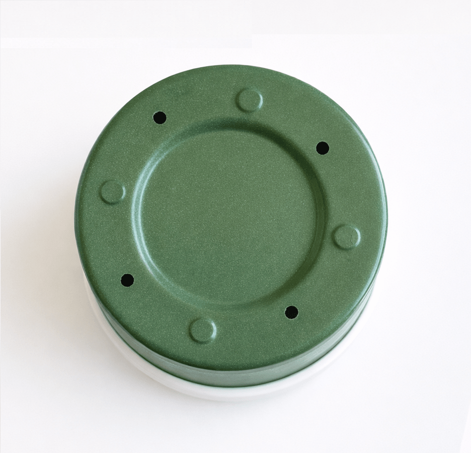 Set de Macetero con Plato Clásico Musgo 25x25x17 cm5