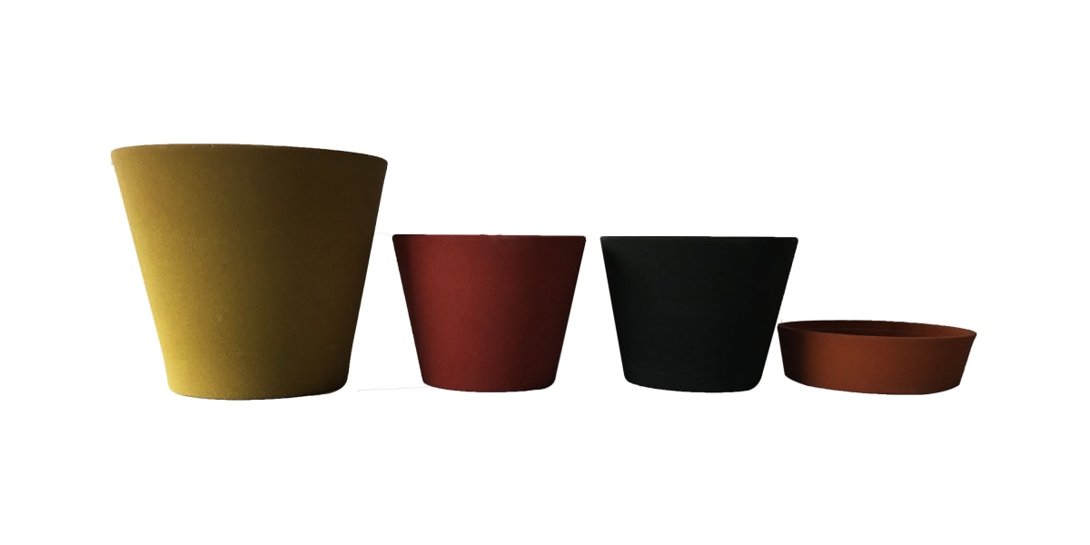 Set De 4 Maceteros Arena 1 Alto Mostaza 20x20x18cm 1 Mediano Negro 15x15x13cm 1 Mediano Rojo 15x15x13cm 1 Suculenta Naranja 16x15x5cm9