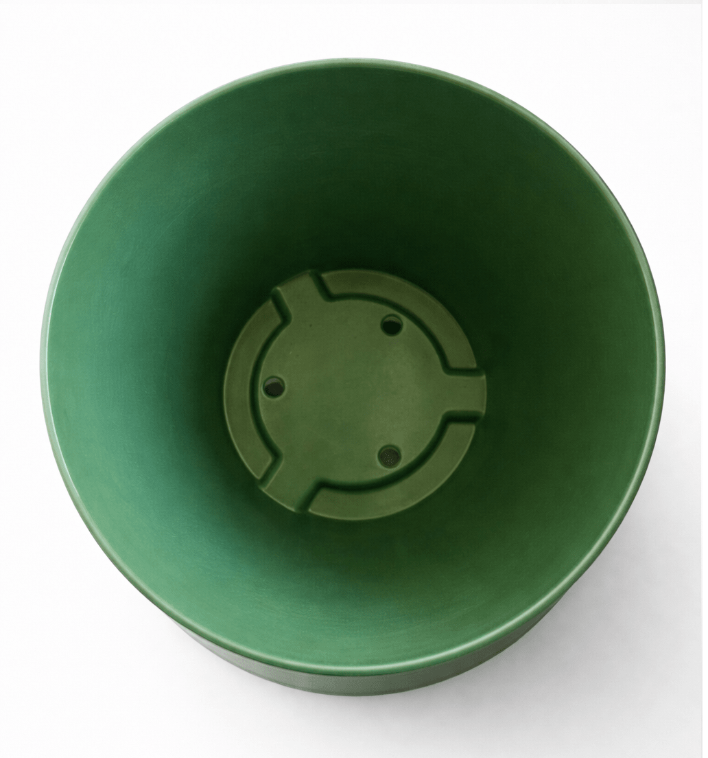 Set de Macetero con Plato Actual Musgo 24x24x18 cm1