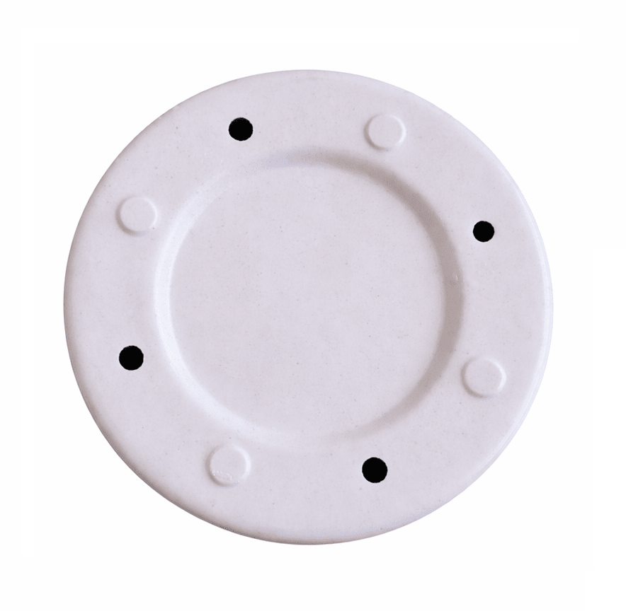Set de Macetero con Plato Clásico Blanco 25x25x17 cm4