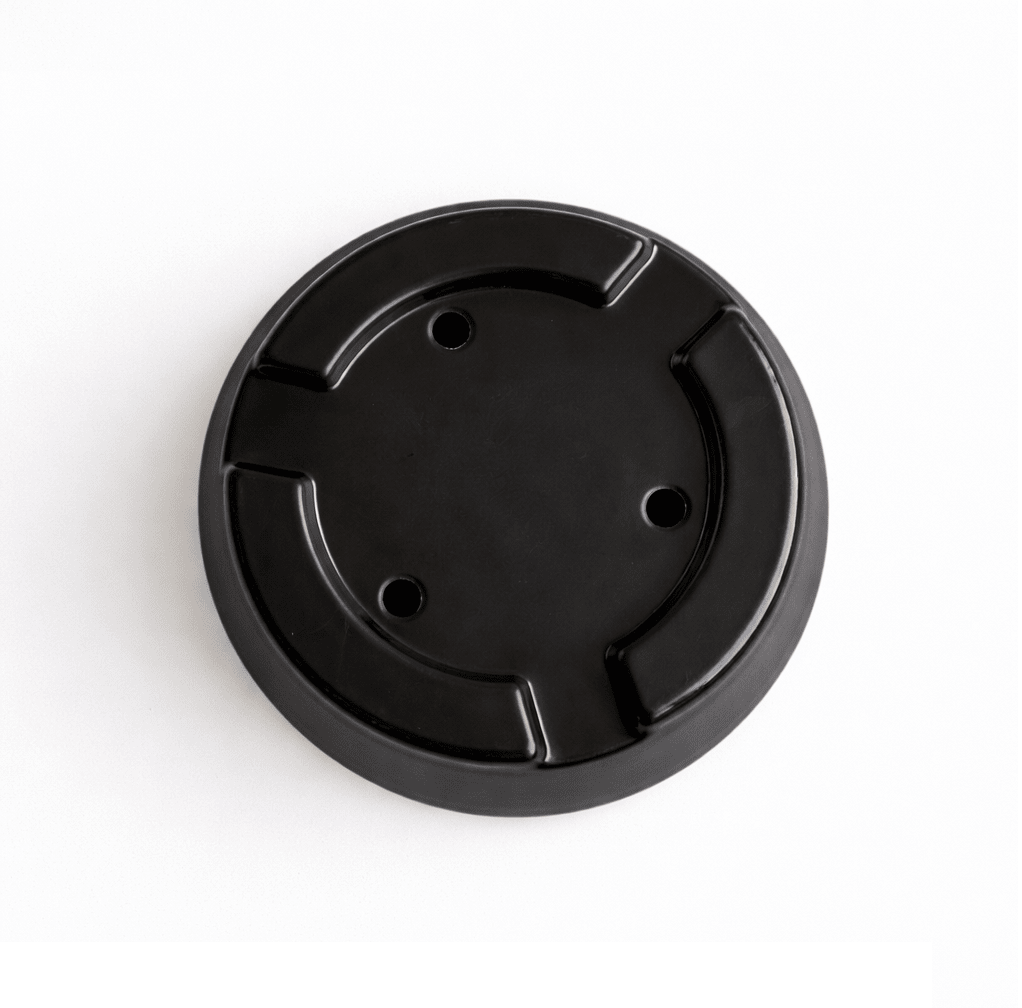 Set de Macetero con Plato Actual Negro 24x24x18 cm3