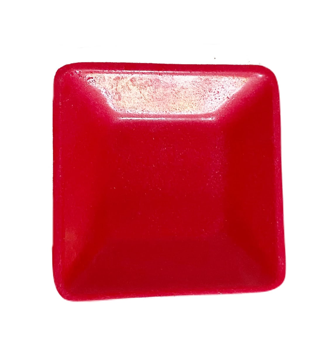 Set 4 Macetero y plato Bio bambú cuadrado 2 coral 2 naranjo 13,3x13,3x12,4 cm15