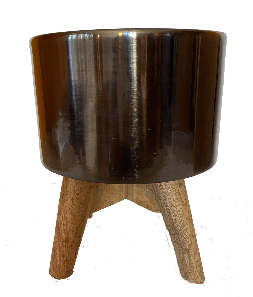 Macetero Pedestal Madera 20x20x25cm2