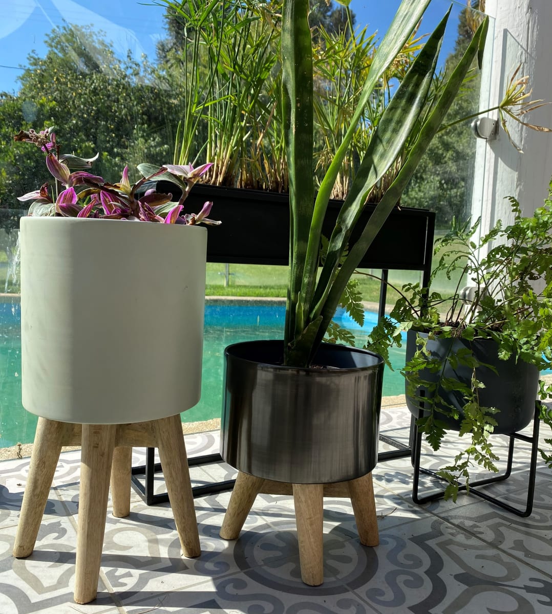 Macetero Pedestal Natural 20x20x40cm5