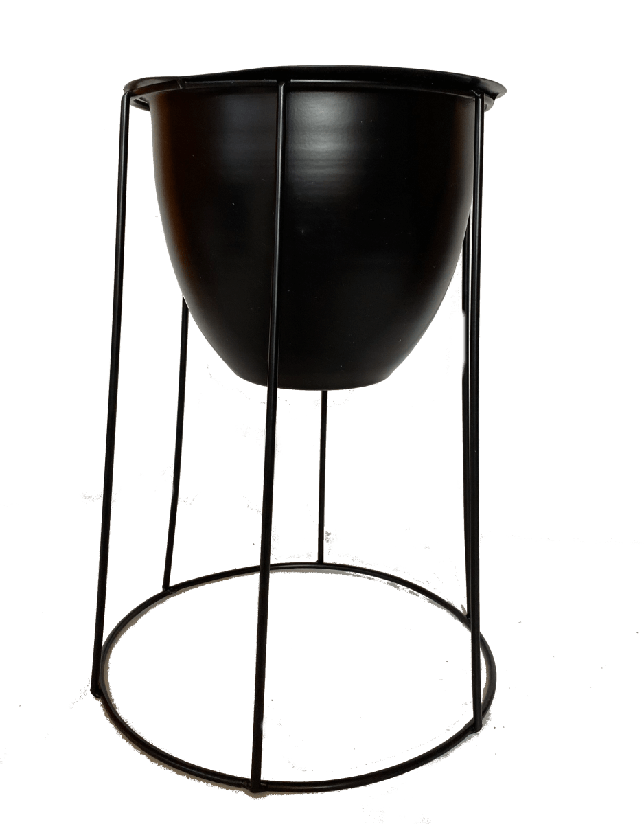 Macetero Pedestal Metal 15x15x30cm2