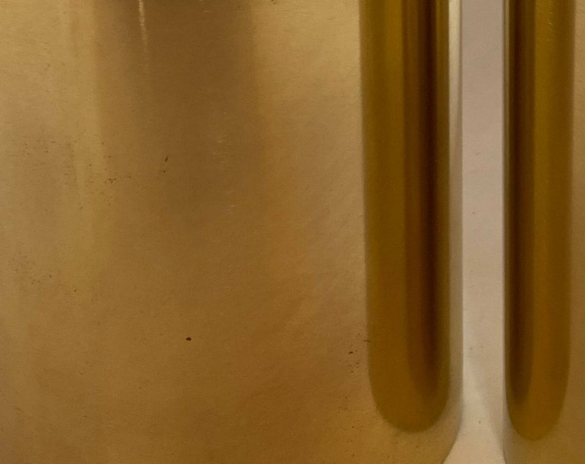 Set 2 Maceteros Tubulares Dorados 10x10x15 cm y 8x8x13cm3