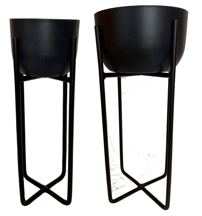 Set De 2 Maceteros Pedestal S 10x10x30 cm + M 14x14x36 cm2