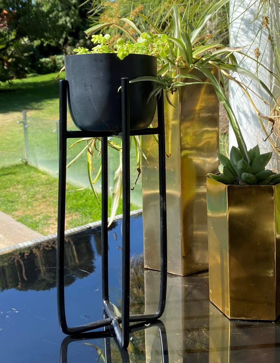 Set De 2 Maceteros Pedestal S 10x10x30 cm + M 14x14x36 cm8
