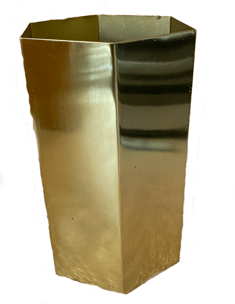 Set 2 Maceteros Octogonales Dorados S 10x10x15cm + M 13x13x30cm5