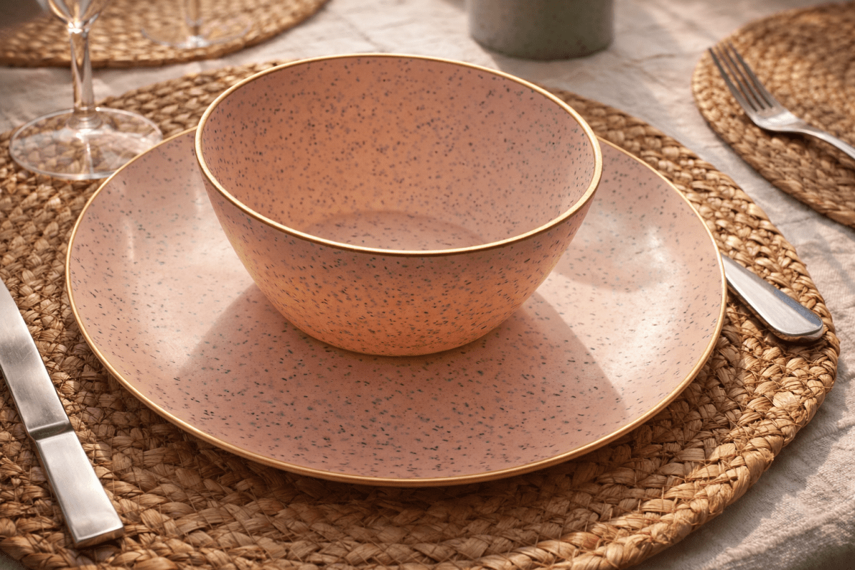 Set 4 Bowls PaloRosa BioBamboo 15x7 cm2