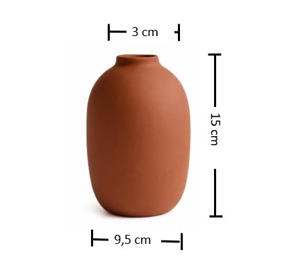 Florero de cerámica Nórdico Huevo 15,2 cm6