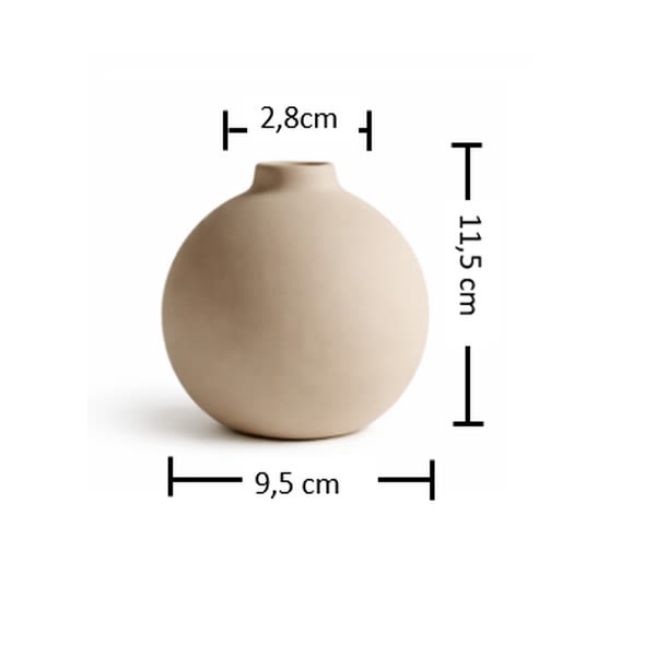Florero de Cerámica Nórdico Circular 11,5cm3
