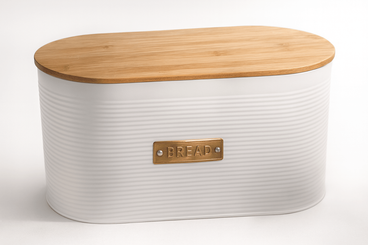 Panera Placa Dorada Tapa De Bamboo 33X18X18 Cm1