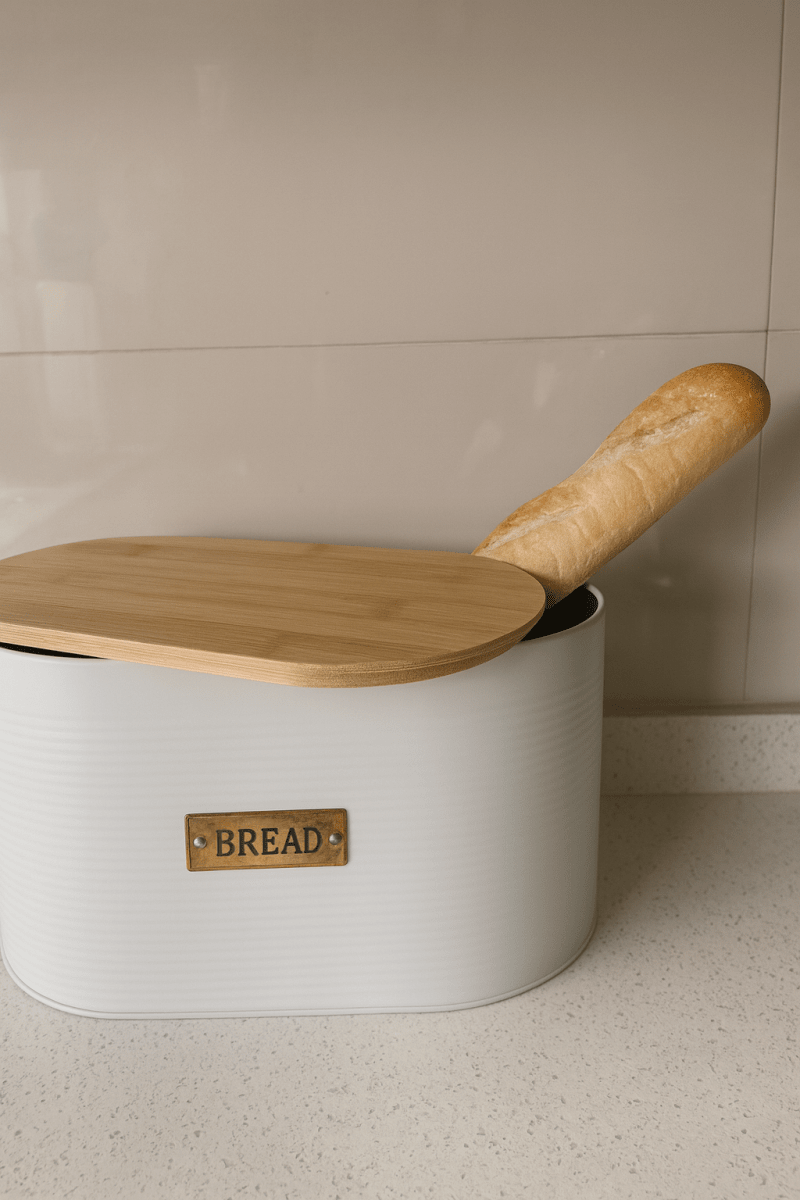 Panera Placa Dorada Tapa De Bamboo 33X18X18 Cm2