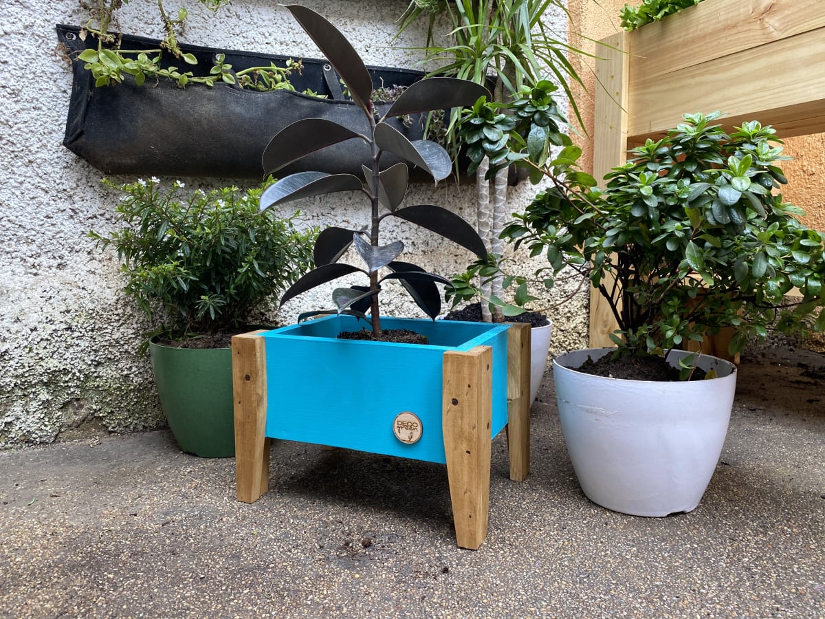 Jardinera Huerto 40X26X32Cm Turquesa5