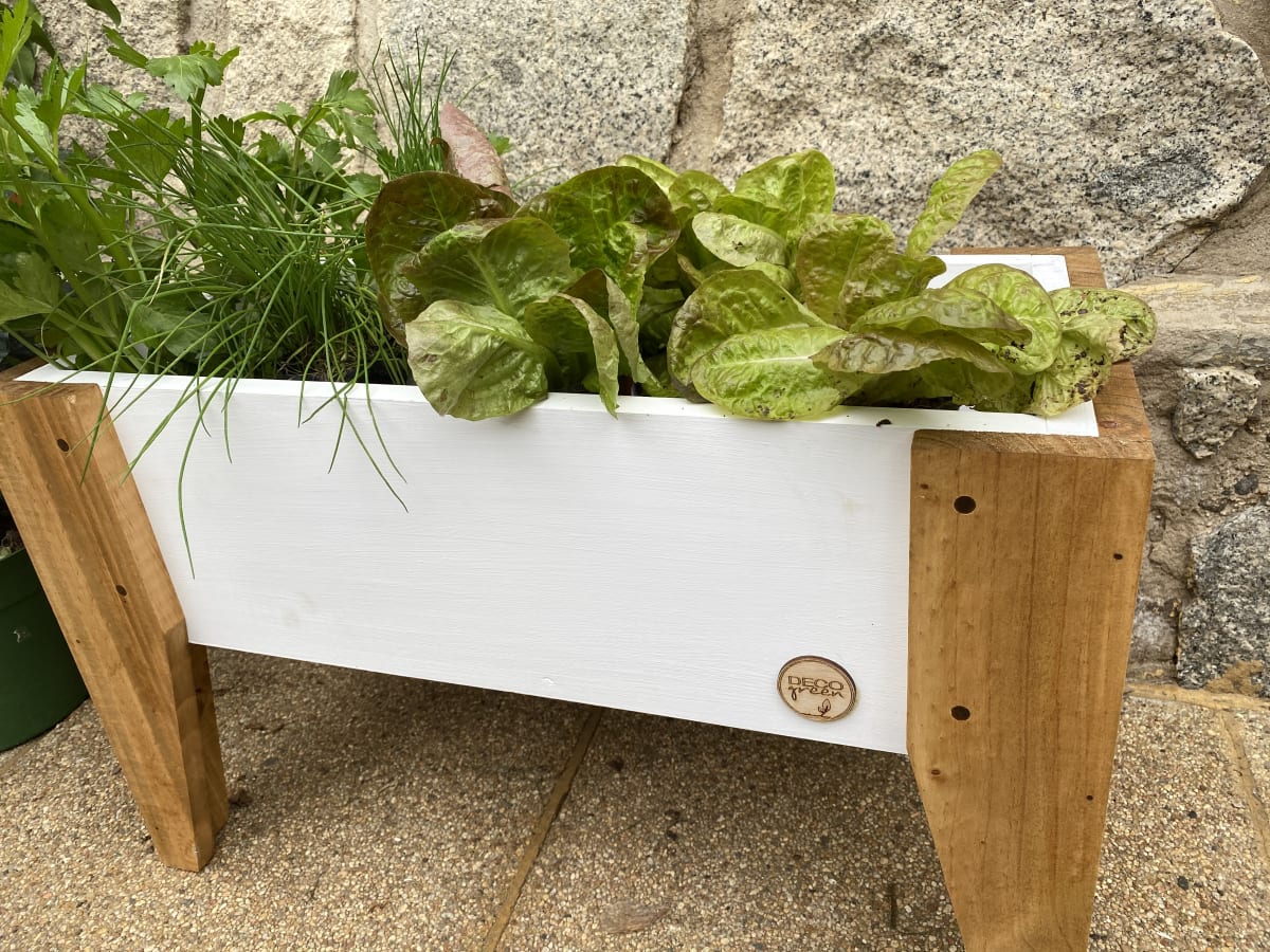 Jardinera Huerto 60X30X32 Blanca5