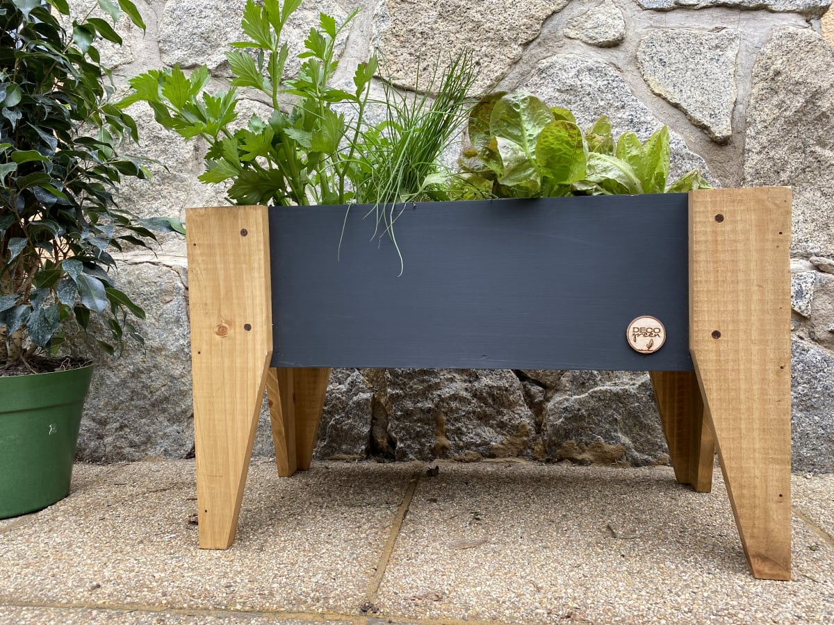 Jardinera Huerto 60X30X32 Grafito4