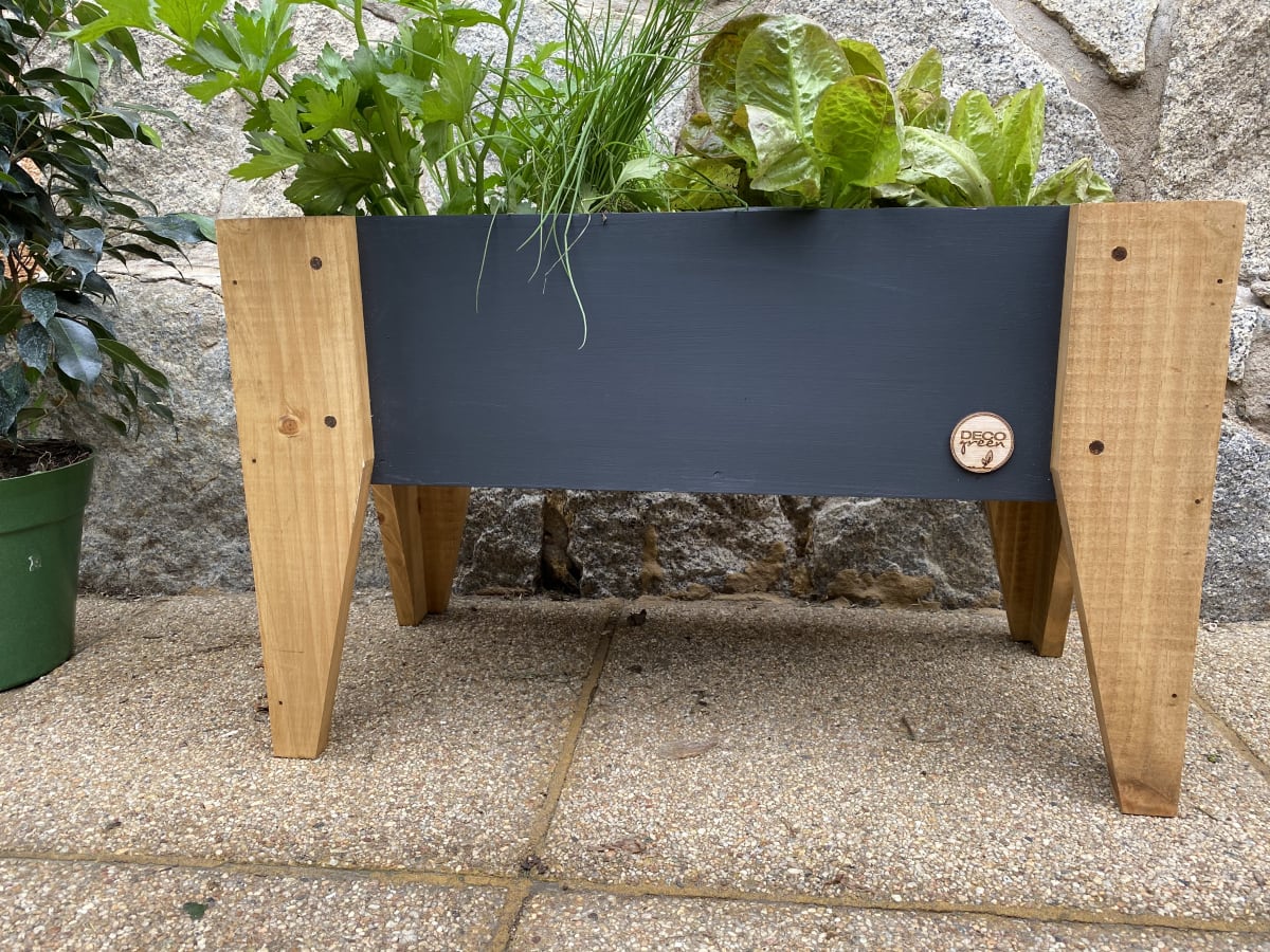 Jardinera Huerto 60X30X32 Grafito5