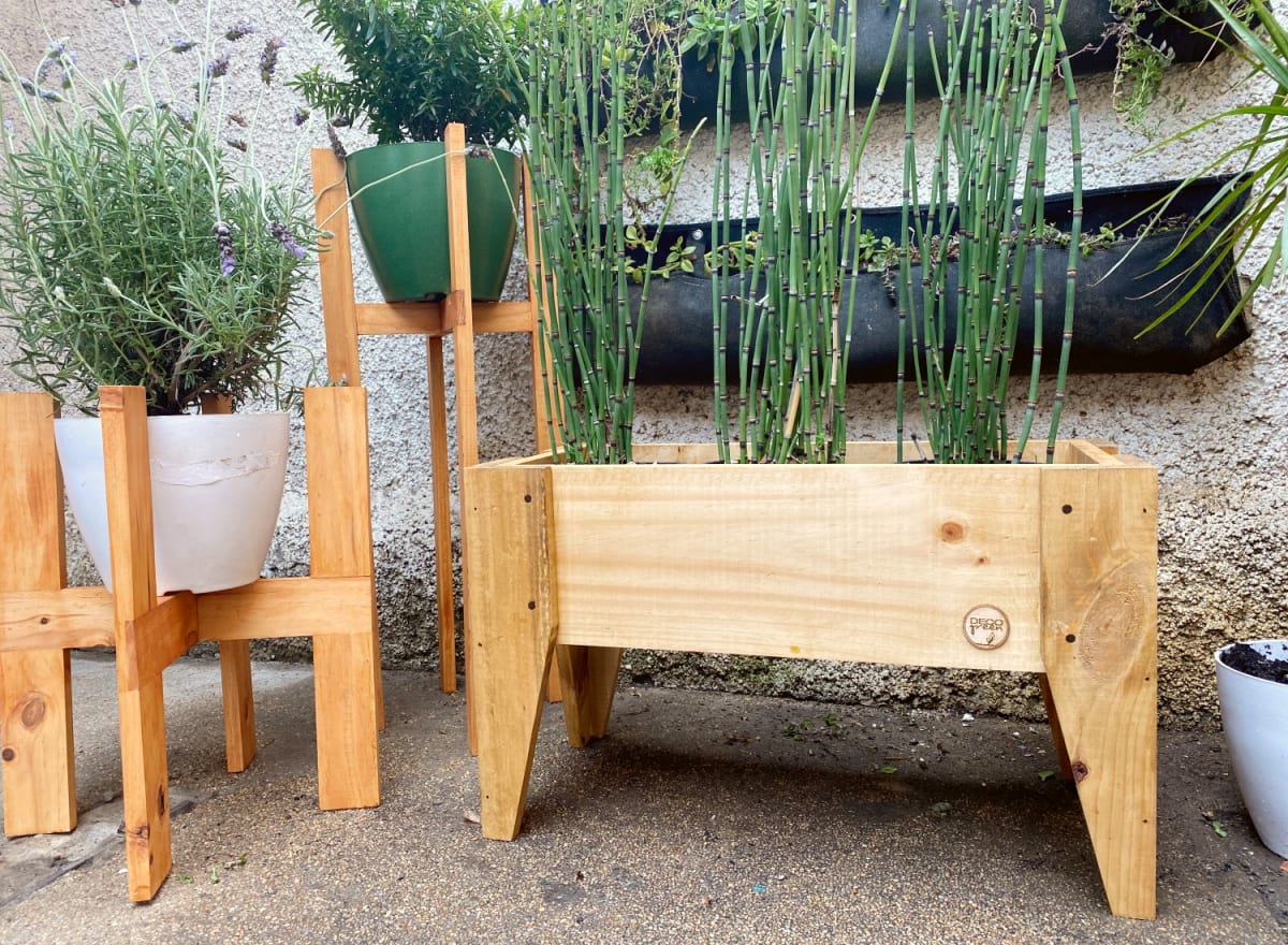 Jardinera Huerto 60X30X32 Natural5