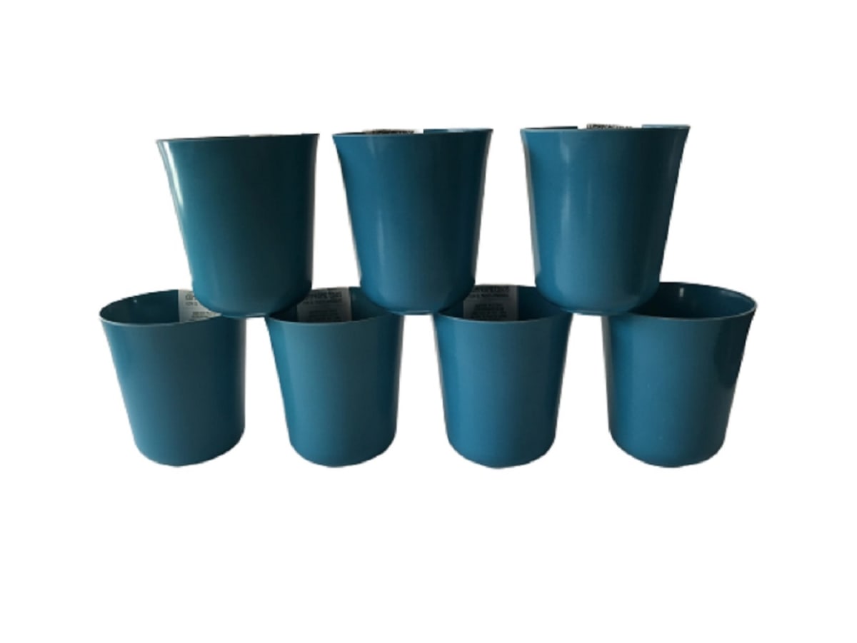 Set 7 Maceteros Bios Flores 7 Turquesa 13x13x14,5 cm1