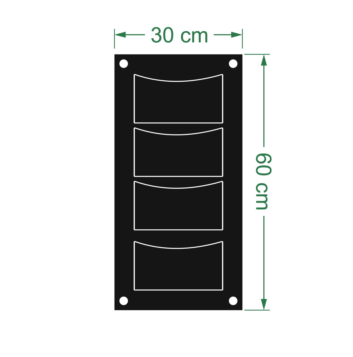 Jardin / Huerto Vertical  60x2x30 cm4