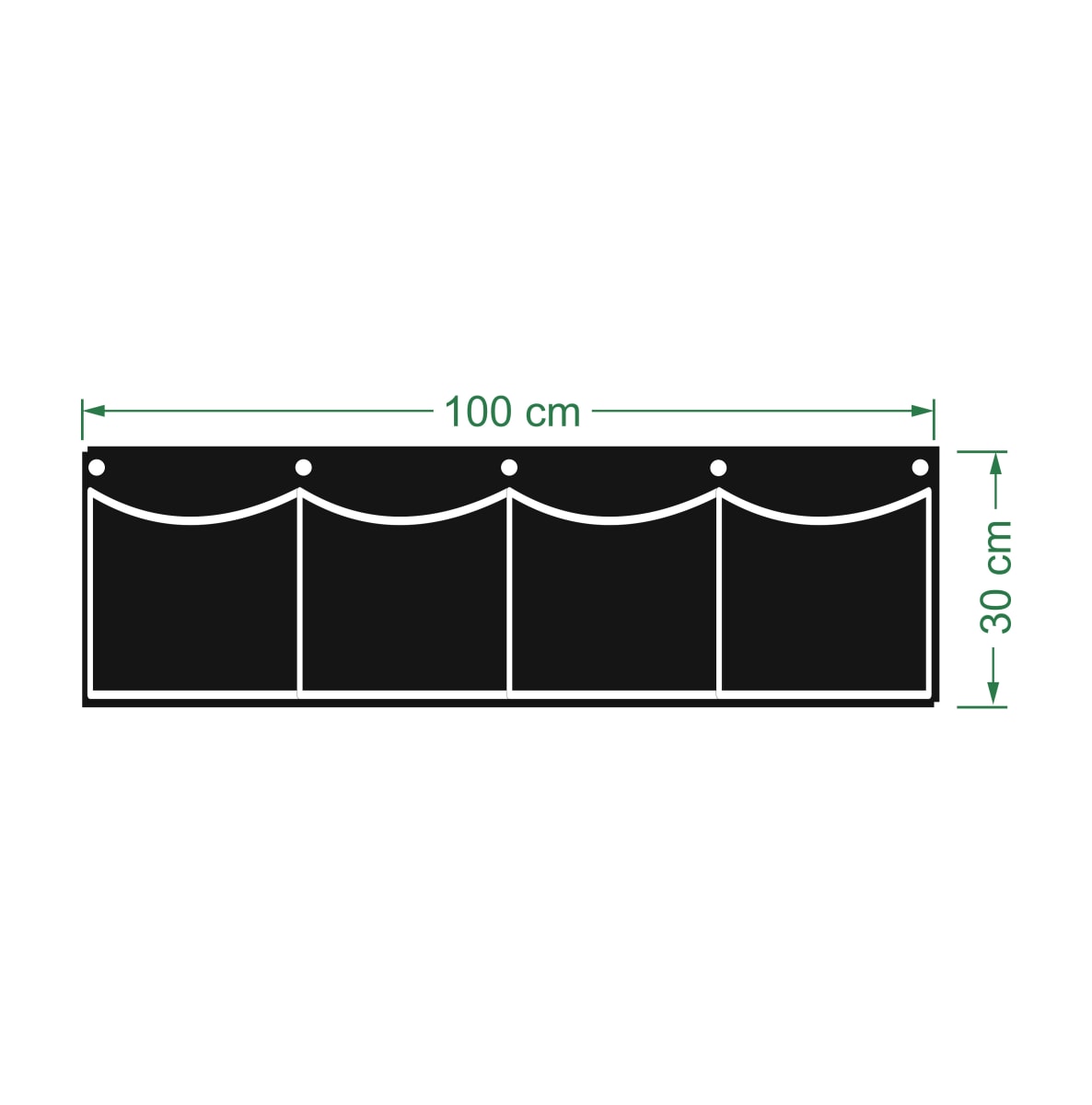 Jardin / Huerto Vertical 4 Bolsillos 100x2x30 cm4