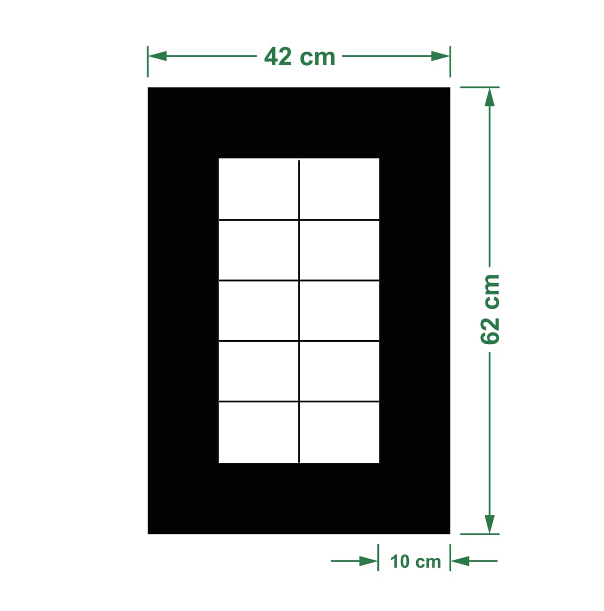 Cuadro Verde Pizarra 40x10x60cm4