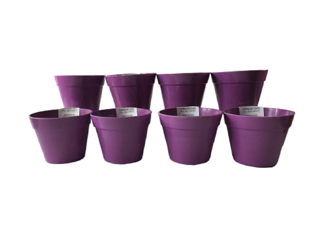 Set 8 Maceteros Bios Redondos 8 Morado 13,7x13,7x10 cm1