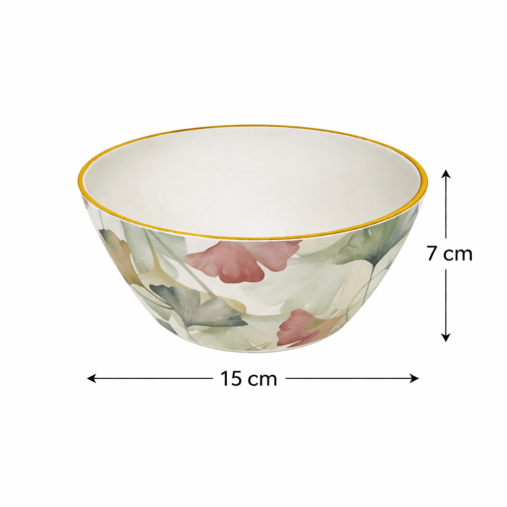 Set 4 Bowls Ginko BioBamboo 15x7 cm1
