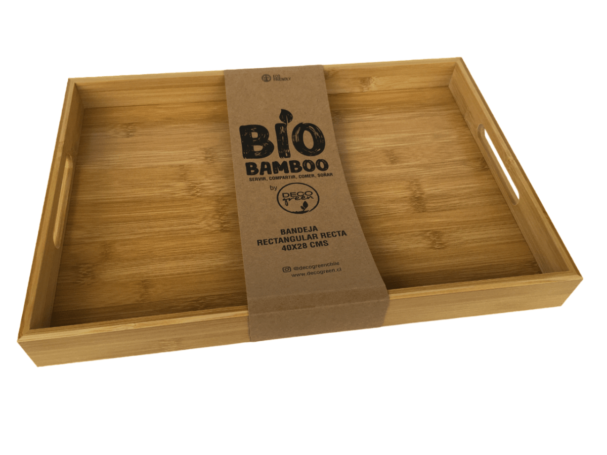 Bandeja Bio Bamboo Rectangular Recta 40X28 Cm3