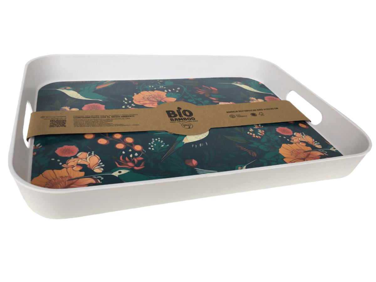 Bandeja Biobamboo Rectangular Bird 41X31X5 Cm5
