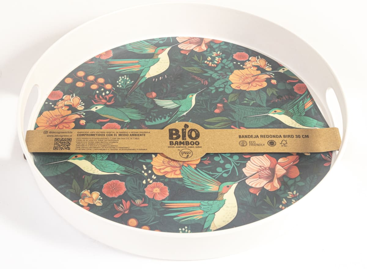 Bandeja Redonda Biobamboo 30 cm Bird3