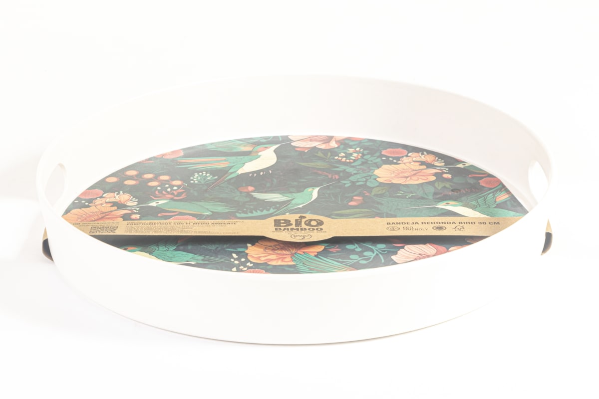 Bandeja Redonda Biobamboo 30 cm Bird4
