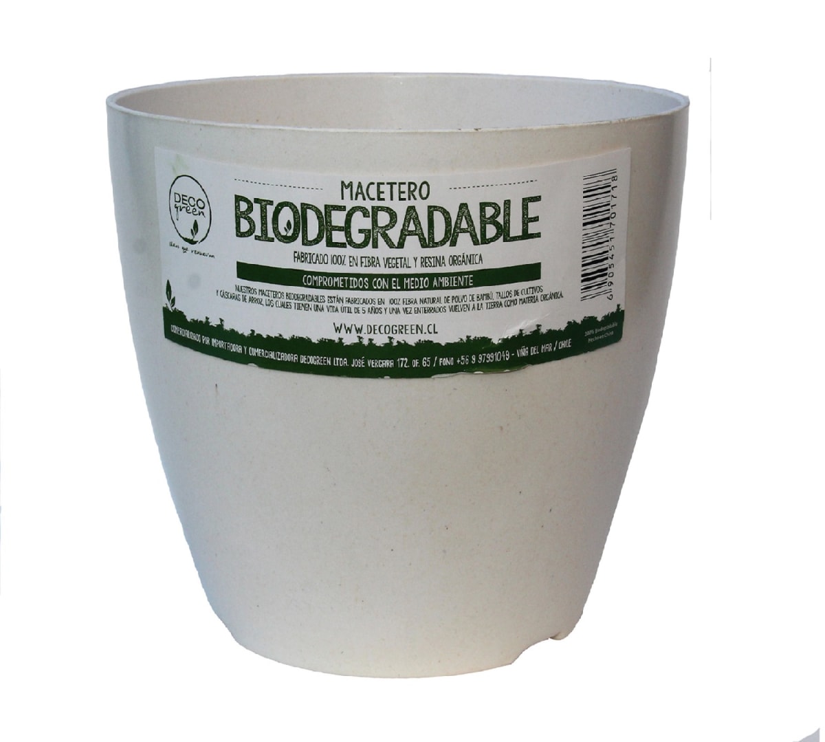 Set 4 Maceteros Bios Actual 4 Blancos 24x24x18 cm4