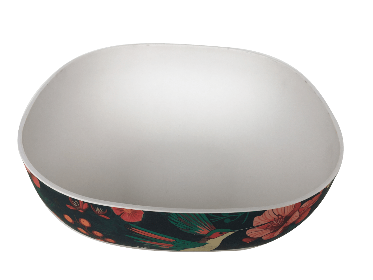 Bowl Biobamboo Cuadrado Bird 28X11 Cm2