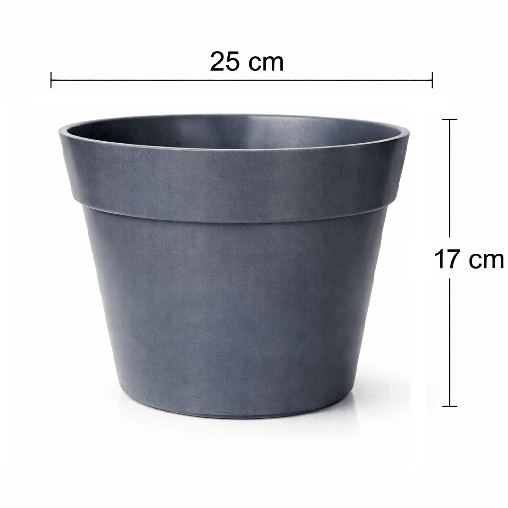 Macetero Bio Bamboo Clasica Gris 25x25x17 cm6