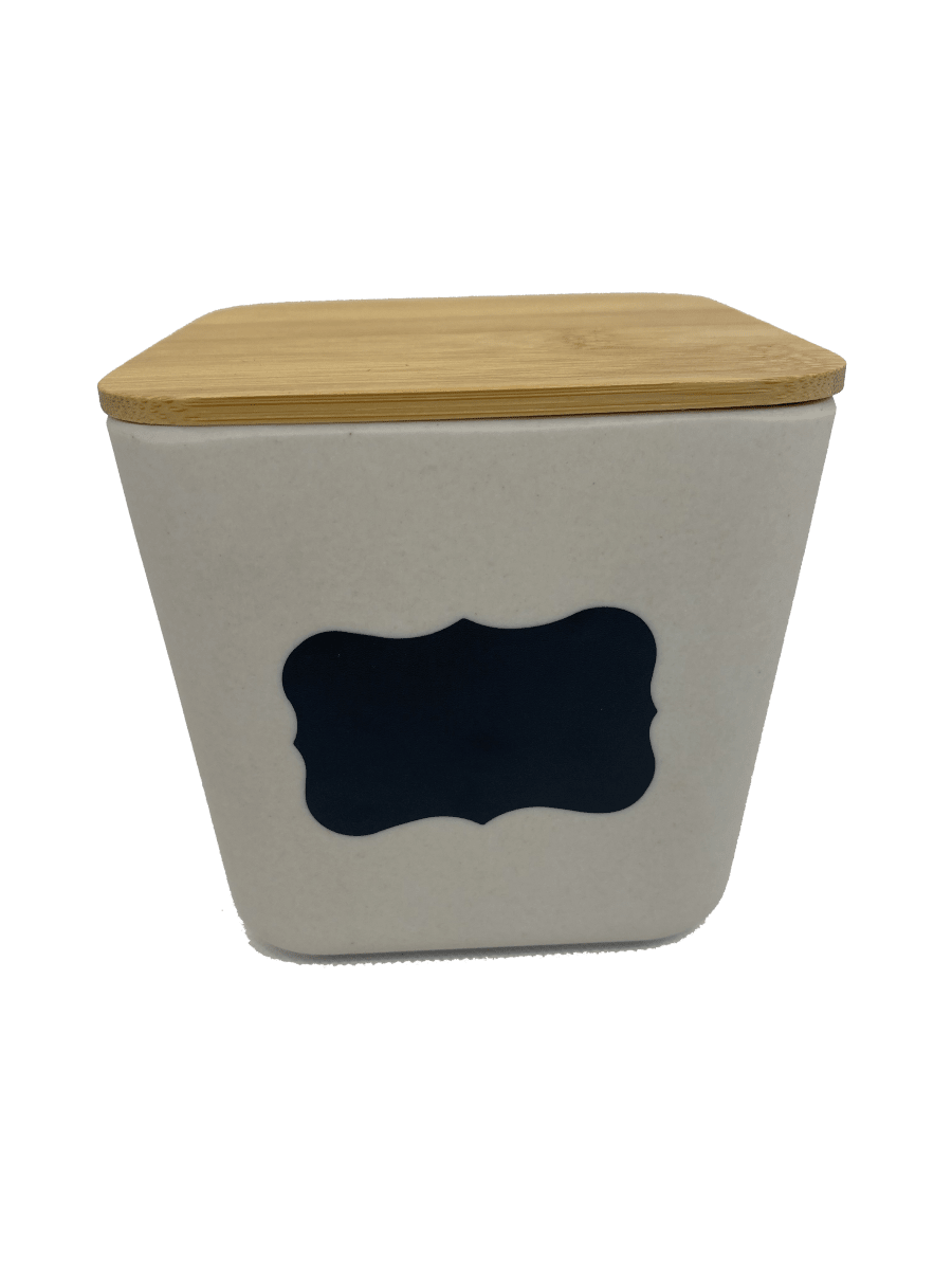 Canister Biobamboo Blanco/Madera 11 Cm3