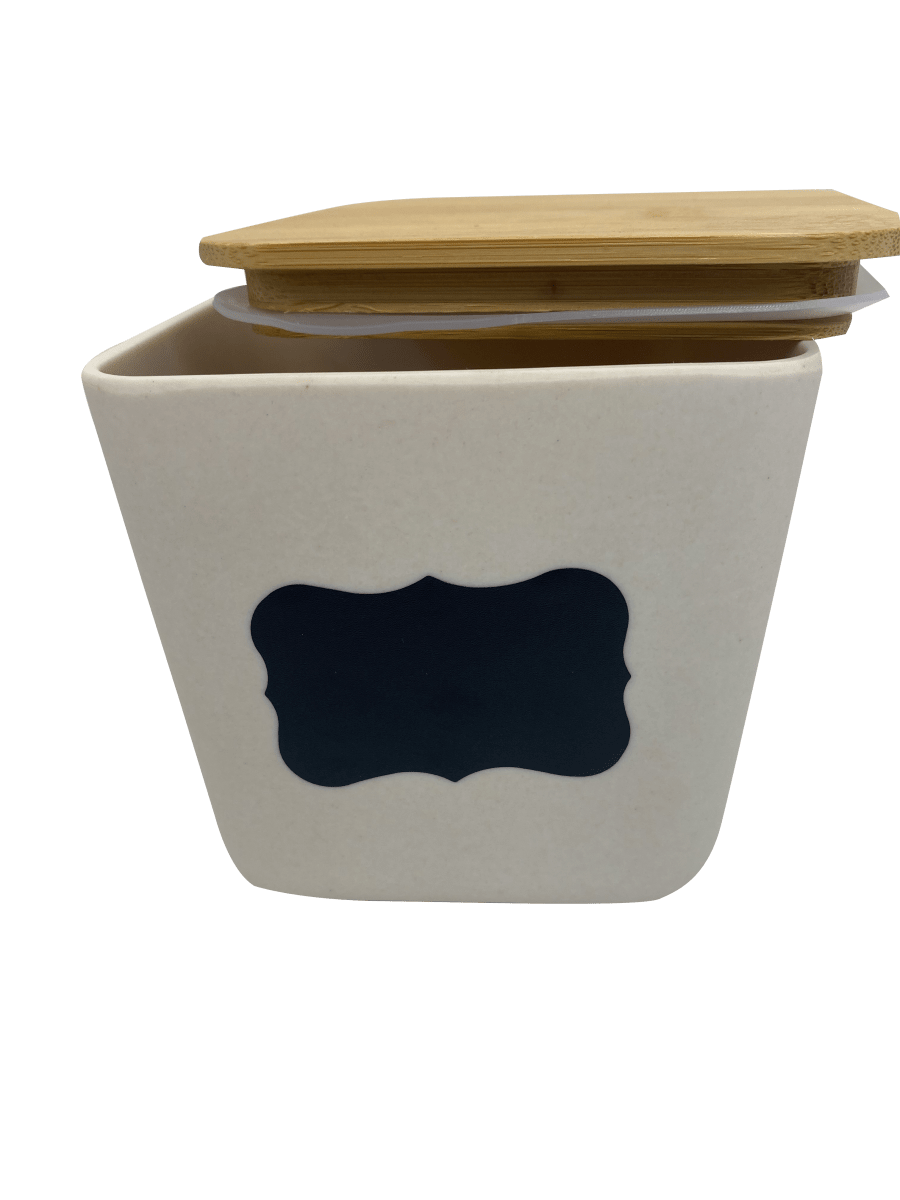 Canister Biobamboo Blanco/Madera 11 Cm4