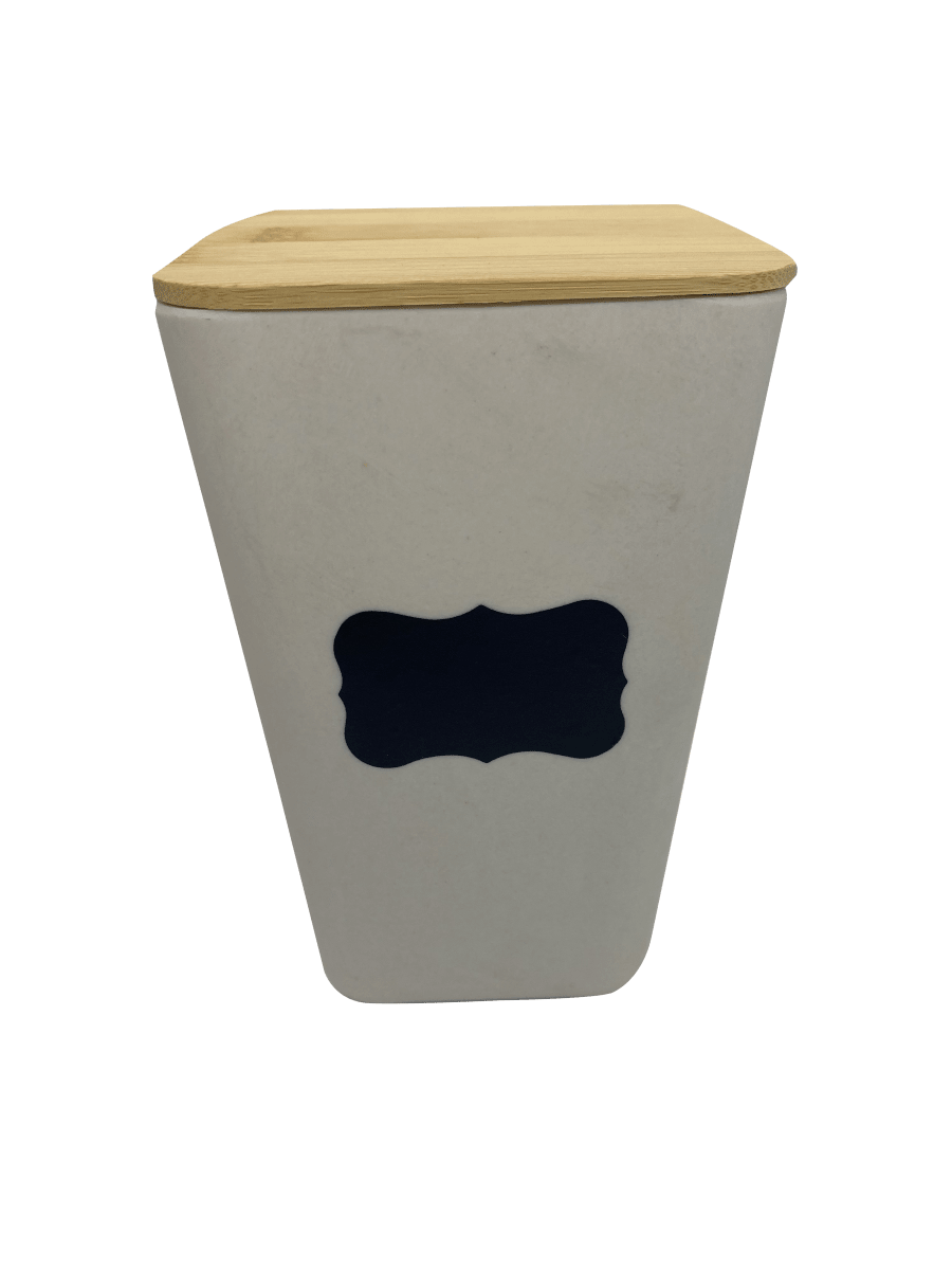 Canister Biobamboo Blanco/Madera 18 Cm2