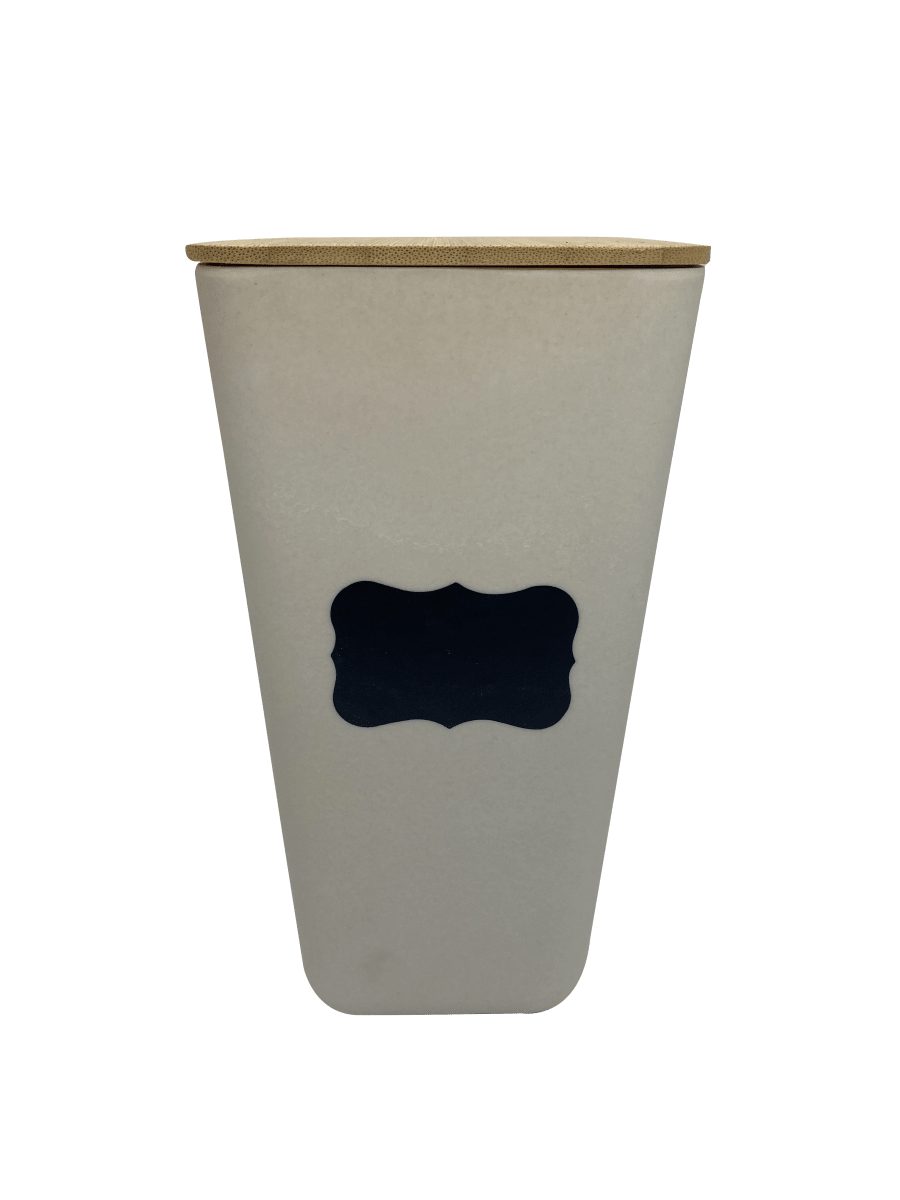 Canister Biobamboo Blanco/Madera 21 Cm2