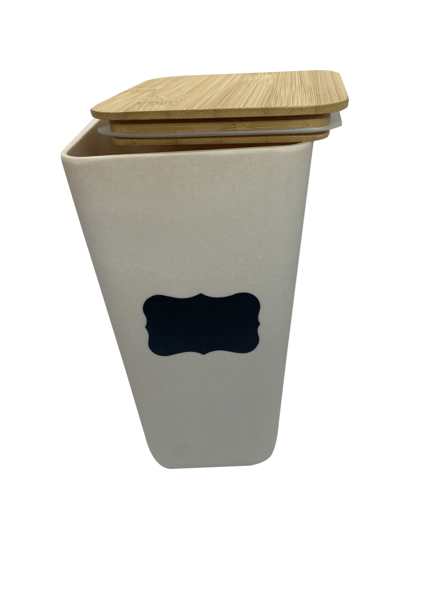 Canister Biobamboo Blanco/Madera 21 Cm3