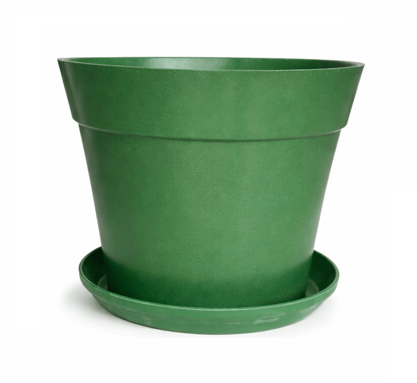 Set de Macetero con Plato Clásico Musgo 25x25x17 cm1