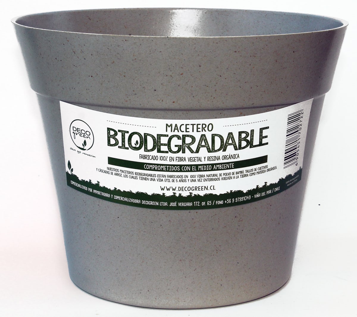 Set 4 Maceteros Bios Clásico 2 gris 2 blanco 25x25x17 cm3