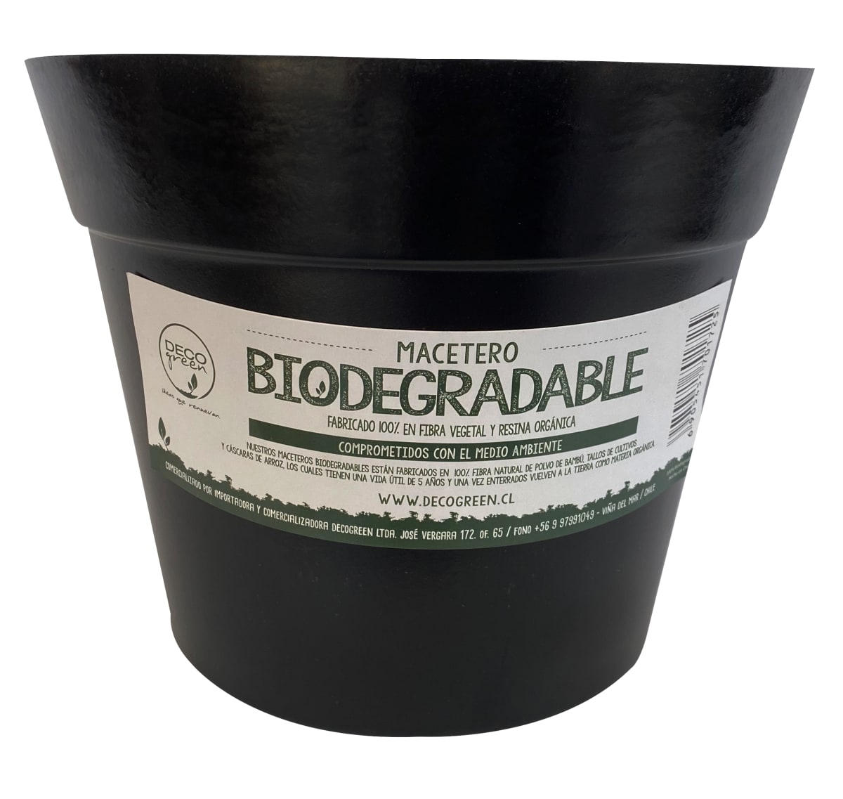 PE SET 2 MACETEROS CON PLATO CLASICO NEGRO 25x25x17 cm2