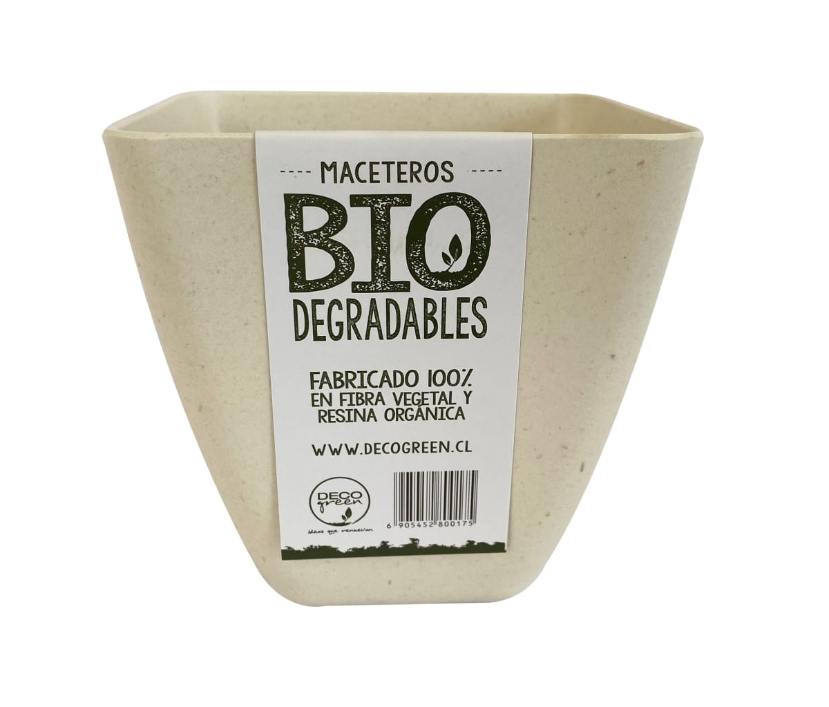 Set de 7 Maceteros Bios Cuadrado Blancos 13,3x13,3x12,4 cm2