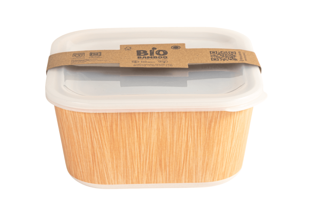 Contenedor Hermetico Biobamboo Madera 19X14X7 Cm7